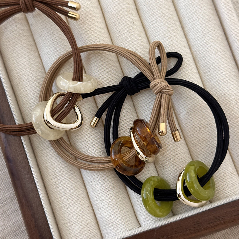 Leatherwork Pony - High-Grade Korean Style Ponytail High Elastic