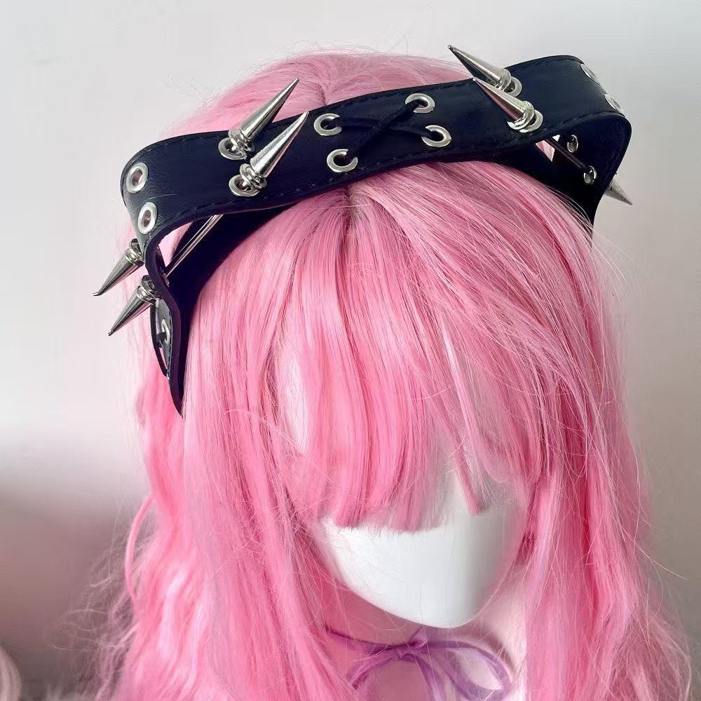 Punk Harajuku Rivet Headband,  - đánh giá và giá Leatherwork Pony