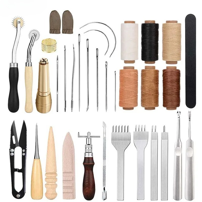 25Pcs Leather Working Tools Fo - đánh giá và giá Leatherwork Hole Punch