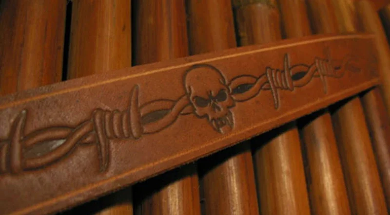 5pcs Thorns and skull pattern  - đánh giá và giá Unique Leather Work
